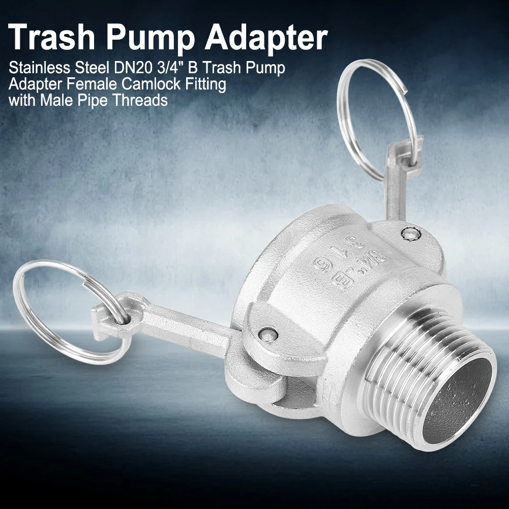 Camlock adapter Trash Pump Adapter Stainless Steel DN20 3/4