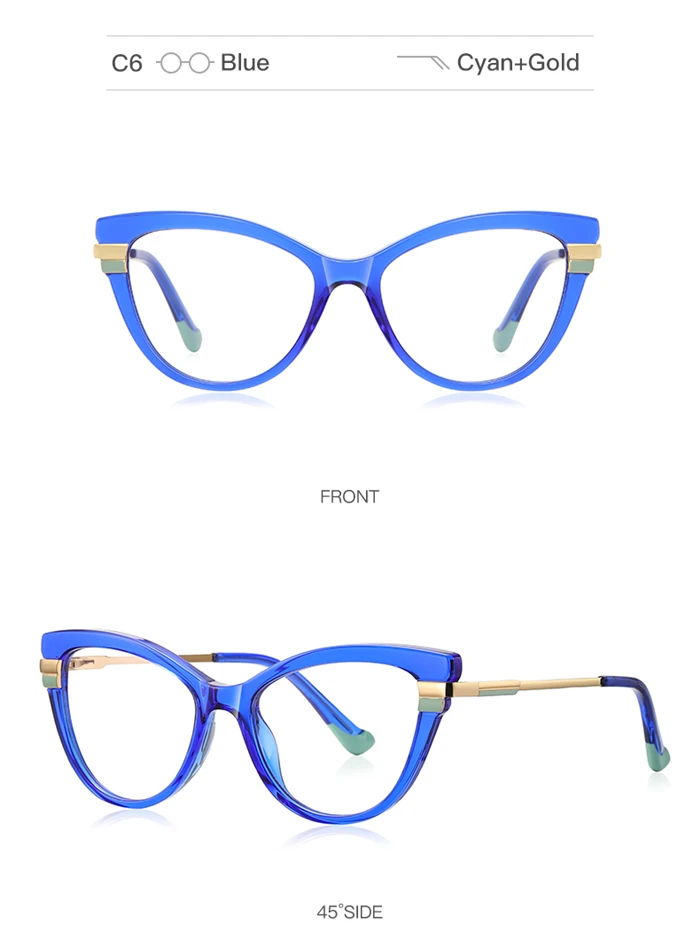Lila Rahmen Cat Eye Minus Sight Kurzsichtige Brille für Frauen Federscharnier Student Kurzsichtigkeitsbrille 0 -0,5 -0,75 bis -6,0 – Detail 17