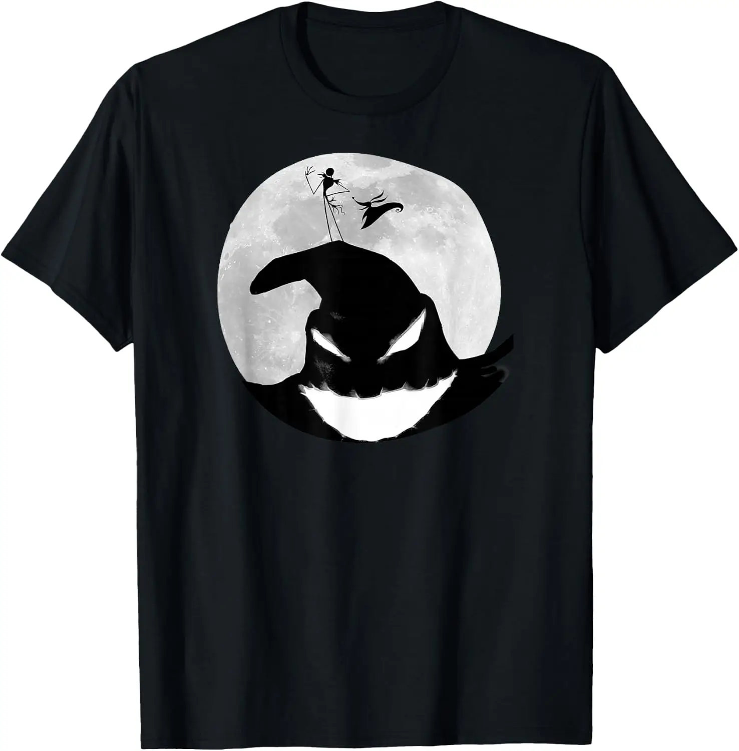 The Nightmare Before Christmas - Oogie Boogie Moon T-Shirt Halloween Cotton Short-Sleeve Tee: Fun, Stylish, Breathable, and Casual