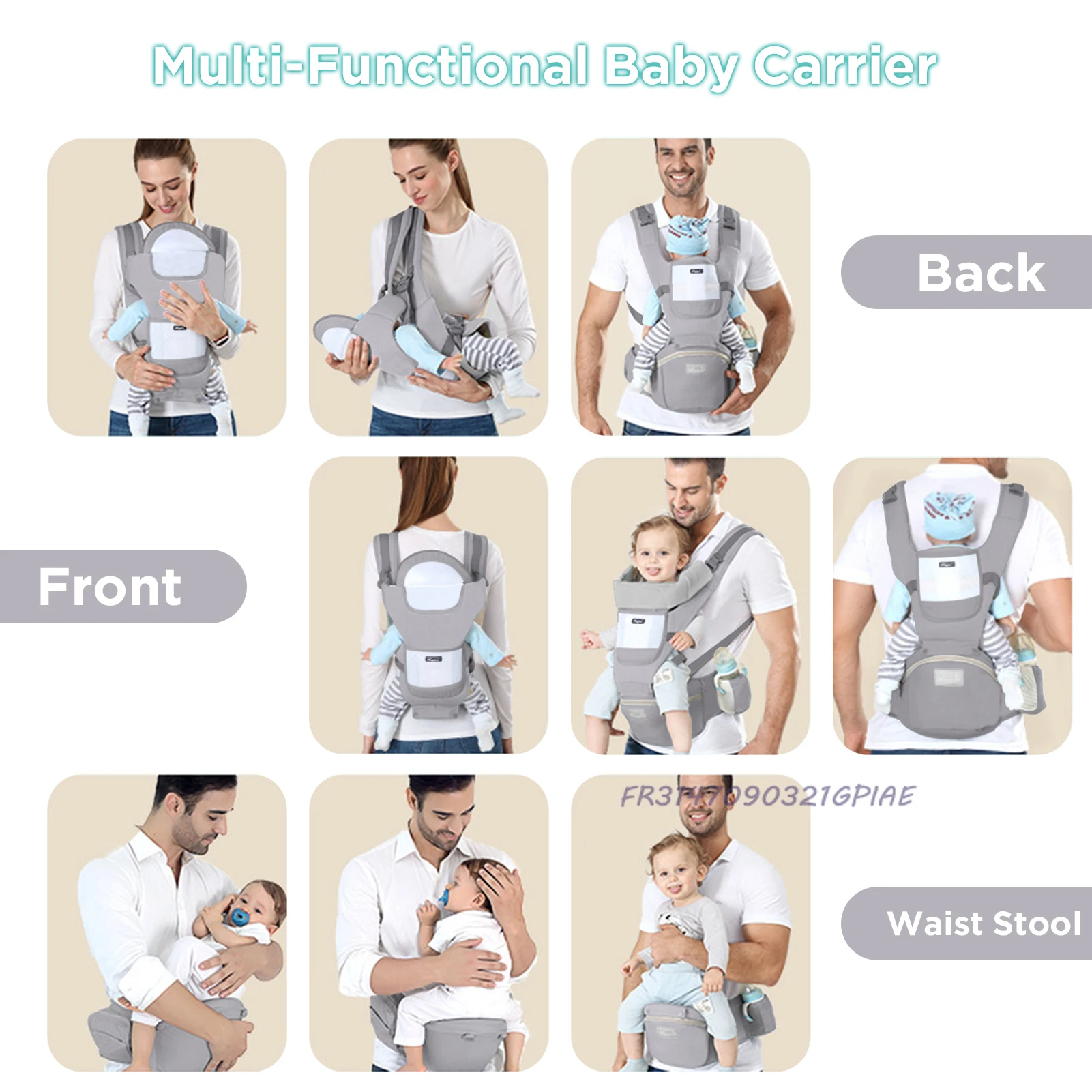 Baby Carrier Ergonomic Infant Multifunctional Waist Stool Newborn To Toddler Multi-use Before and After Kangaroo Bag Accessories