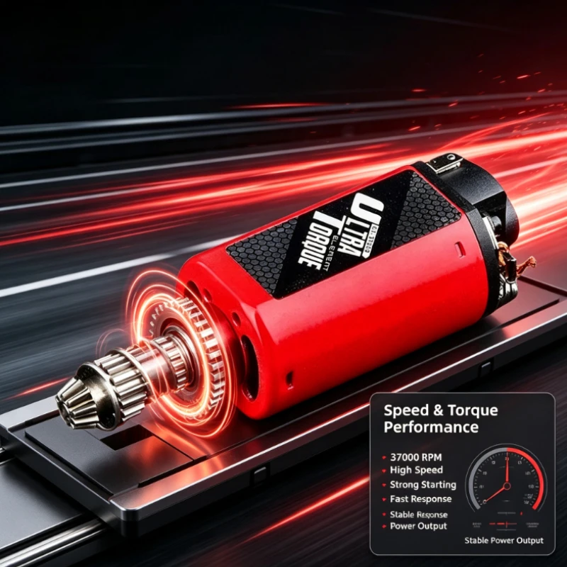 Pure Copper Wire 480 DC Carbon Brush Motor, Nd-Fe-B Magnet High Speed High Torque Motor Short & Long Shaft