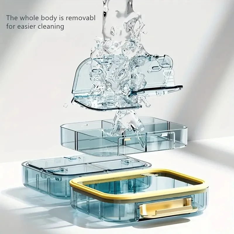 7 Grids Pill Storage Box Travel Medicines Storage Box Drug Separation Mini Portable Organizer Container With Seal Ring