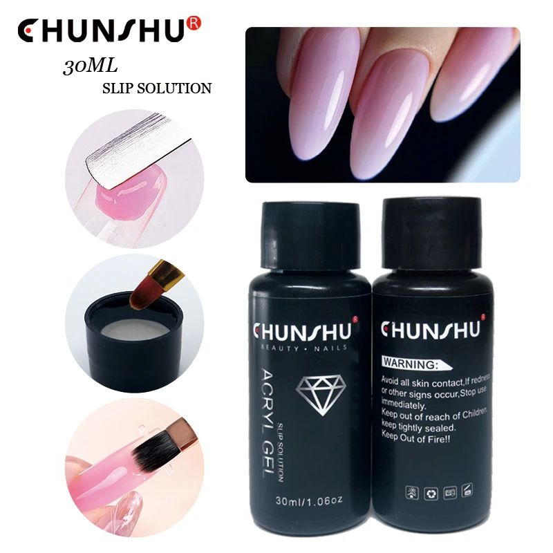 CHUNSHU 30ml Liquid Quick Extension Gels Tools Brush Cleaner Nail Art Manicure Slip Solution For Acryl UV Gel Polish Soak Off 1p