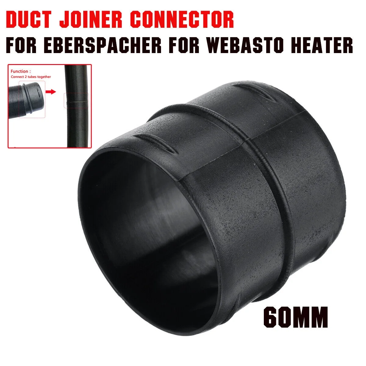 

1PCS 60mm Duct Joiner Connector Pipe For Webasto Eberspacher Heater Air Conditioning Heat Outlet Duct Connectors 221000010005