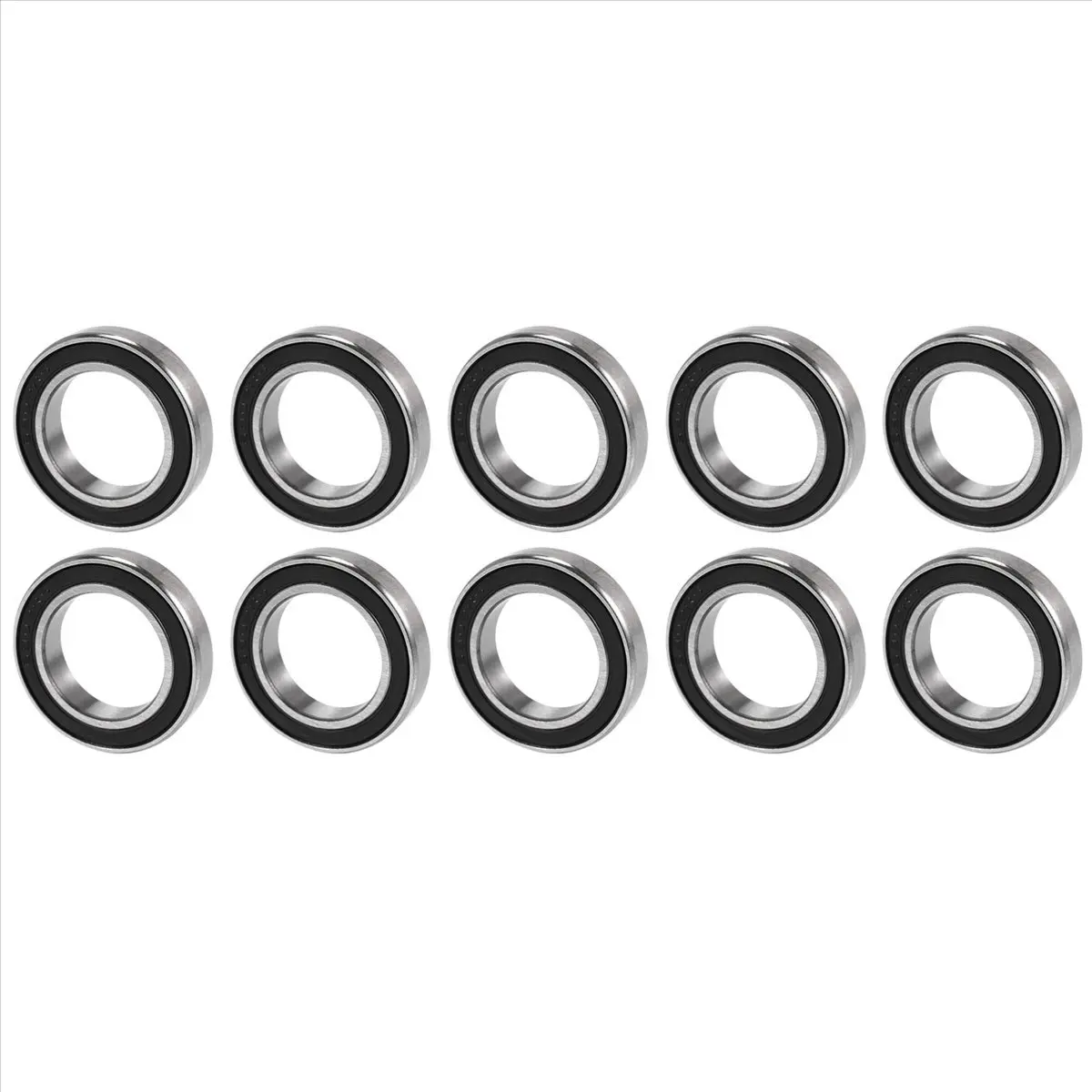 DT17 10Pcs 6802-2RS Metal Shielded Sealed Deep for Groove Ball Bearings 15x24x5mm for Motors