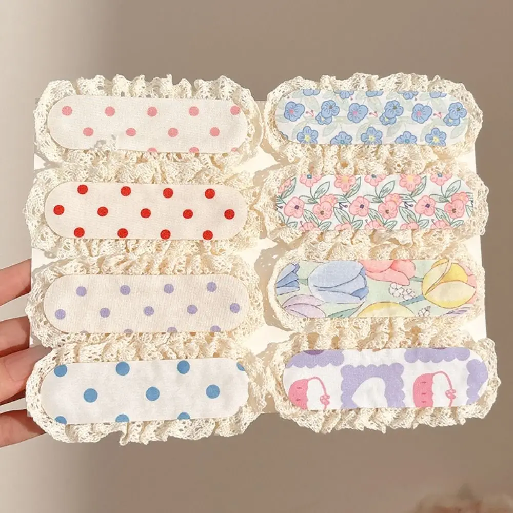 2Pcs No Damage Hair Stickers Non Slip Grip Lightweight Children's Hair Clips Lace Edge Hair Volumizing Flower Stickers
