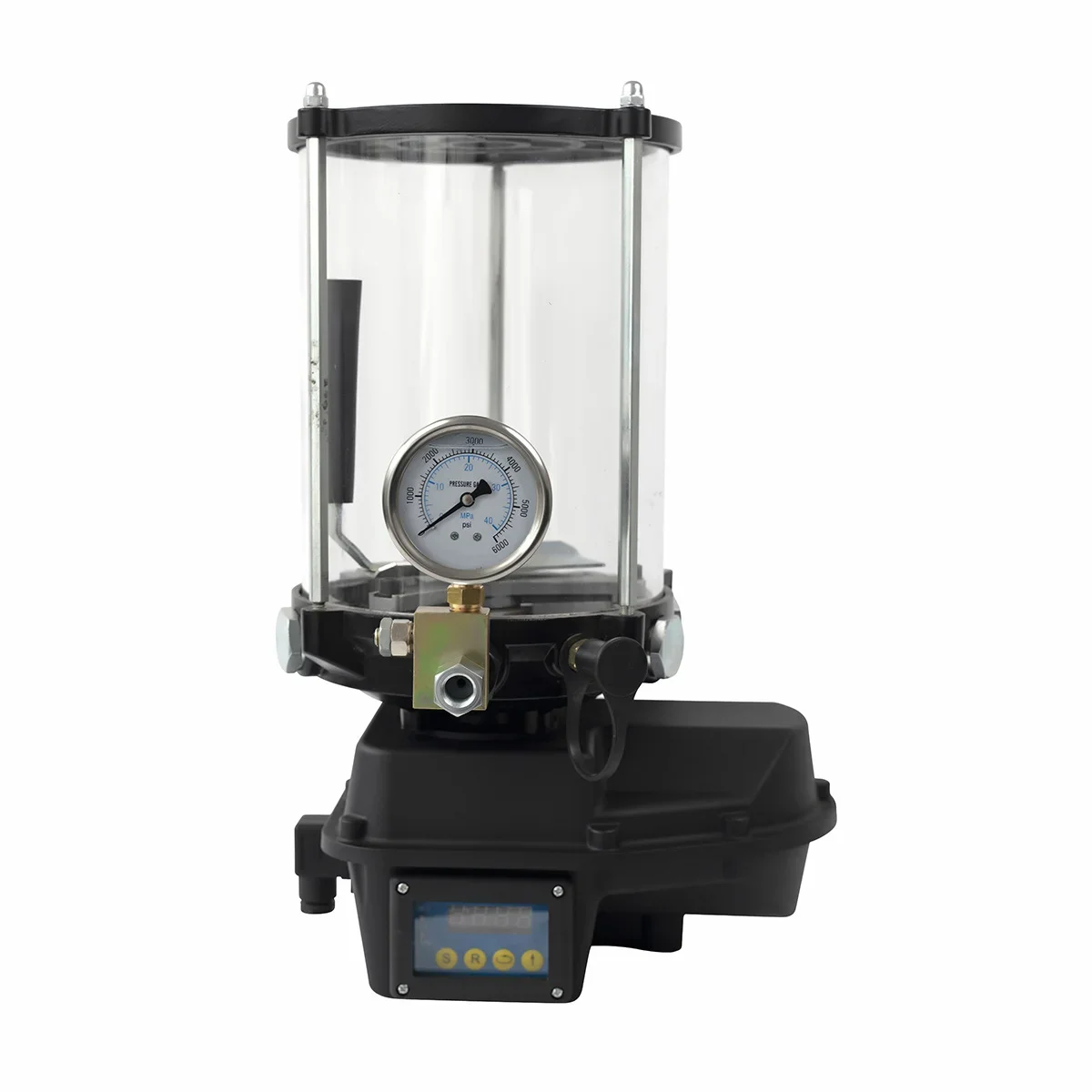 Fully Automatic  Grease Pump 4L 1‑2 Outlets Oil Lubrication Pump Central Lubricator for Engineering Machinery CNC Equipment