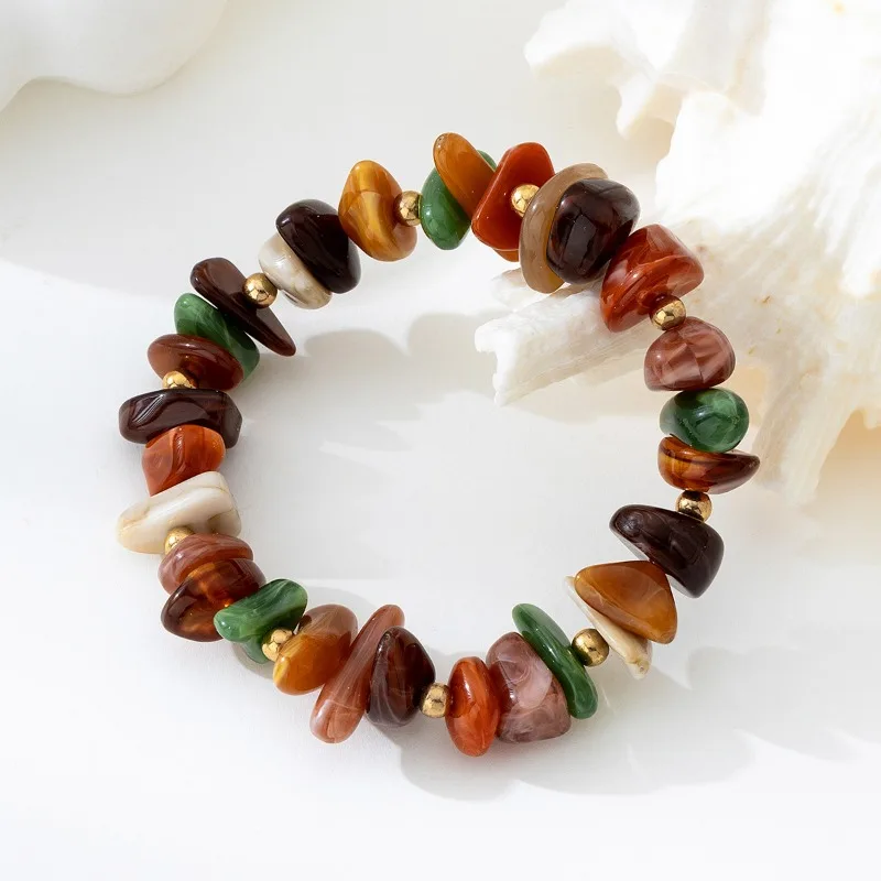 

1 piece ins wind irregular gravel bracelet, suitable for women's daily wear, daily vacation wind