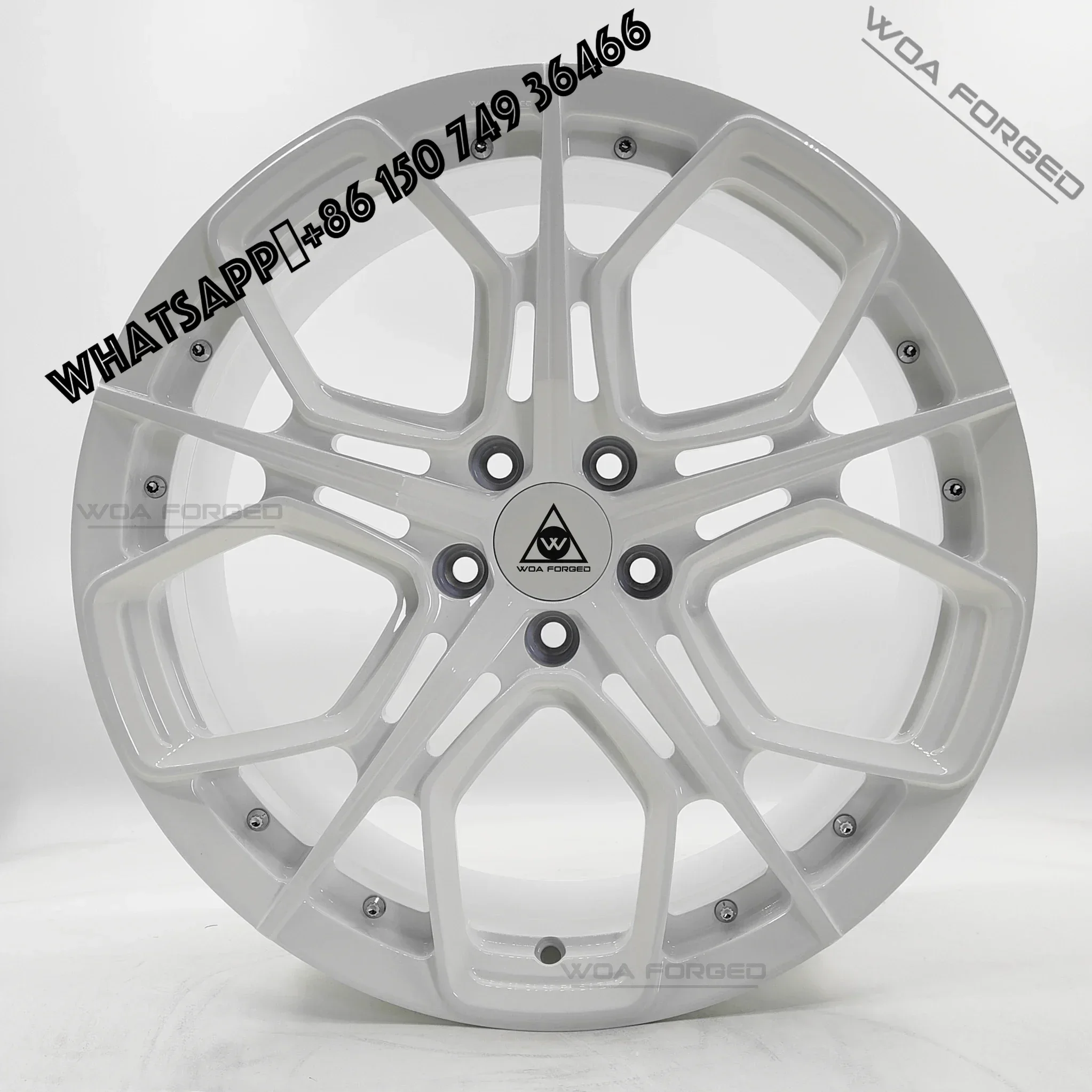 6061-T6 Luxury 5x114.3 5x130  Spokes Deep Concave Forged Aluminum Alloy Rim 5x120 White 18 19 20 22 24 26 Inch Wheel Rim