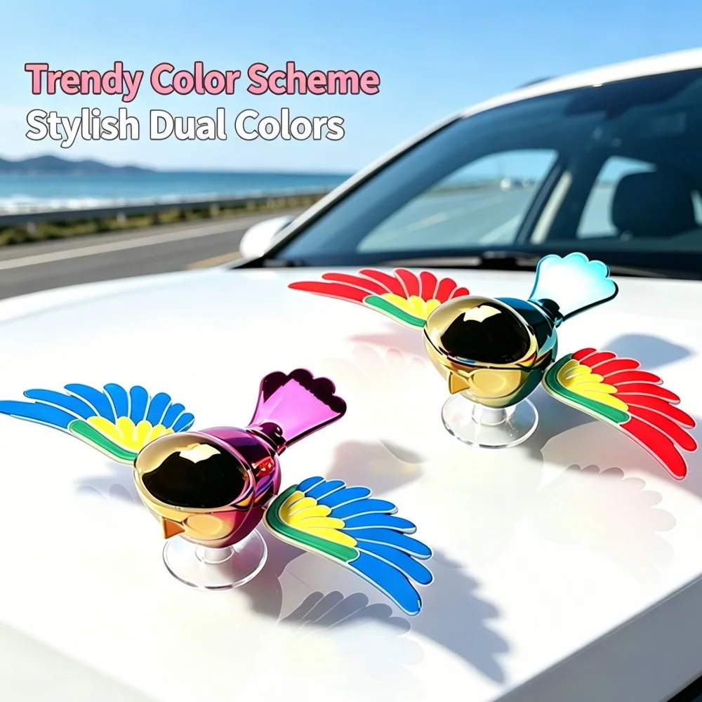 3D Movable Wings Flying Bird Car Decoration Wind-powered No Electricity Motorcycle Rearview Mirror Accessory Ornament