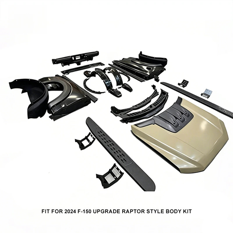 High Quality ABS Black Off‑Road Front Bumper Body Kit Upgrade to Raptor 2024+ Look Fit for F150