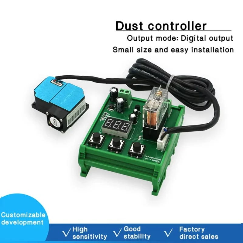 1 Set Laser Dust Sensor Module for PM2.5 Fresh Air System Exceeds Standard Control Intelligent Alarm Air Quality Detection