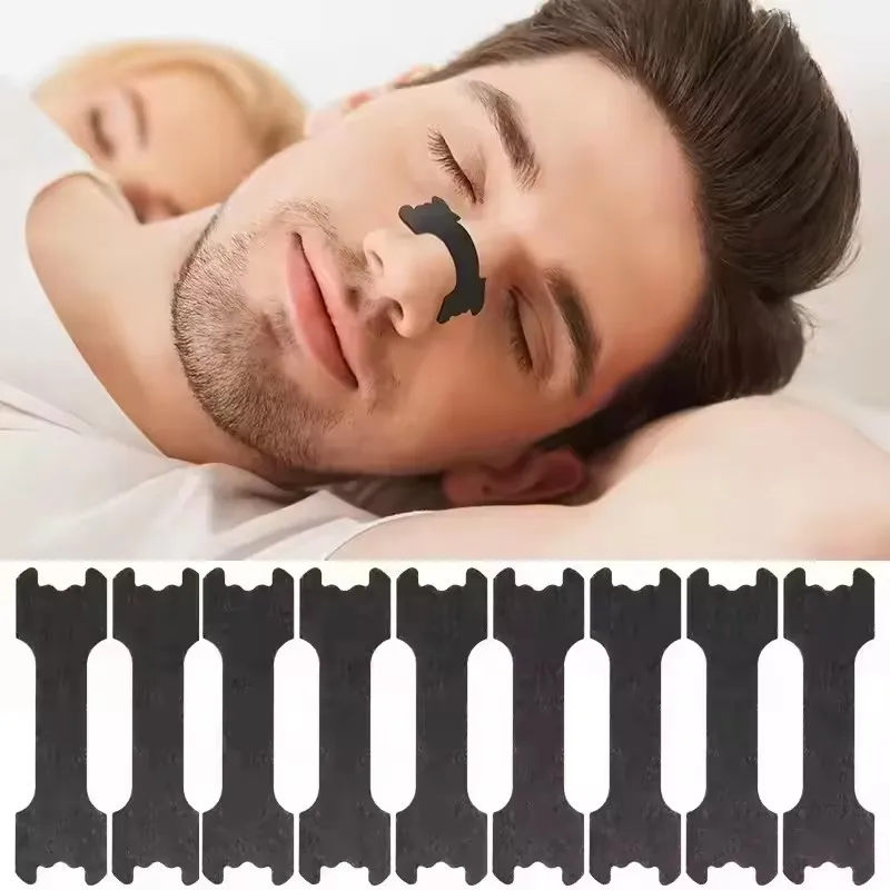 10-60pcs Anti Snoring Nose Strips Extra Strength Breathable Nasal Patches for Snore Relief Better Sleep Home Sleeping Aid