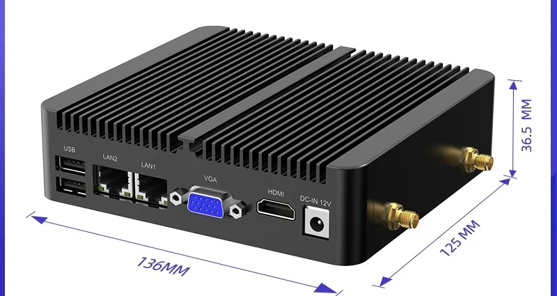 Mini PC, fanless industrial PC, low-power Mini desktop commercial office NUC