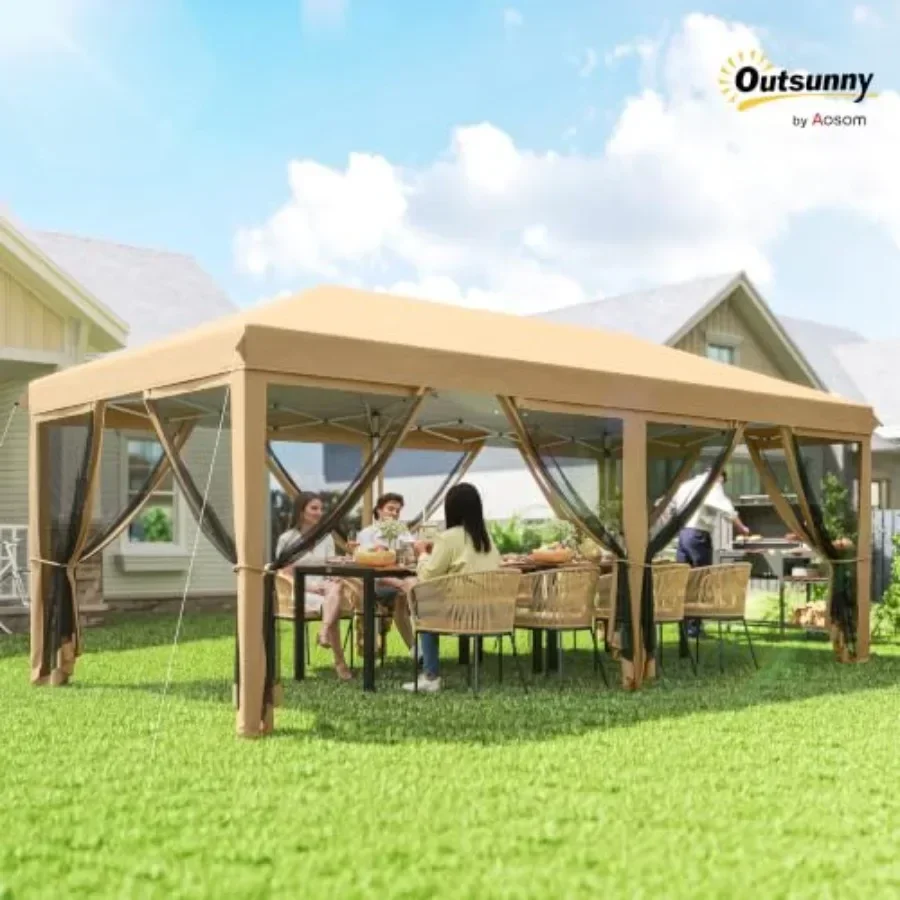 10' x 20' Pop Up Canopy Tent with Netting