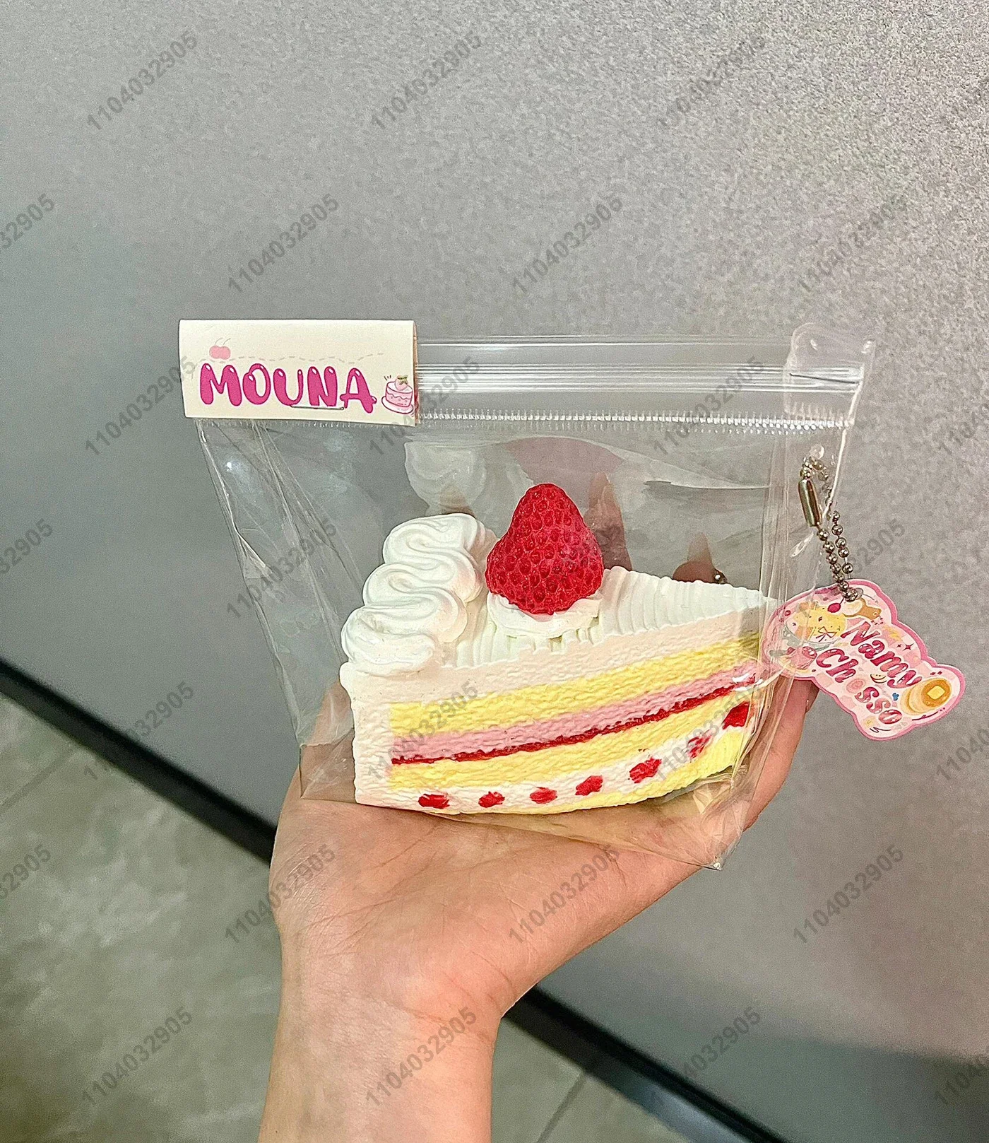 Strawberry Triangle Cake Taba Squishy Strawberry Cream Mousse Cake Squeeze Toy Mochi Toy Stress Release Hand Relax Toy