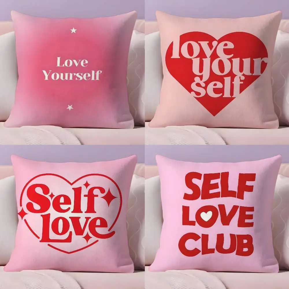 Love yourself love life Pillow Case Pillowcase Ultra Soft Skin Friendly Fabric Cloud Like Comfort & Concealed Zipper