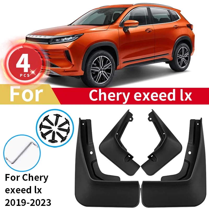 

Mudguards For CHERY EXEED Exceed LX 2022 2023 2019-2021 Mud Flaps Splash Guards Front Rear Fenders MudFlaps Car Accessories