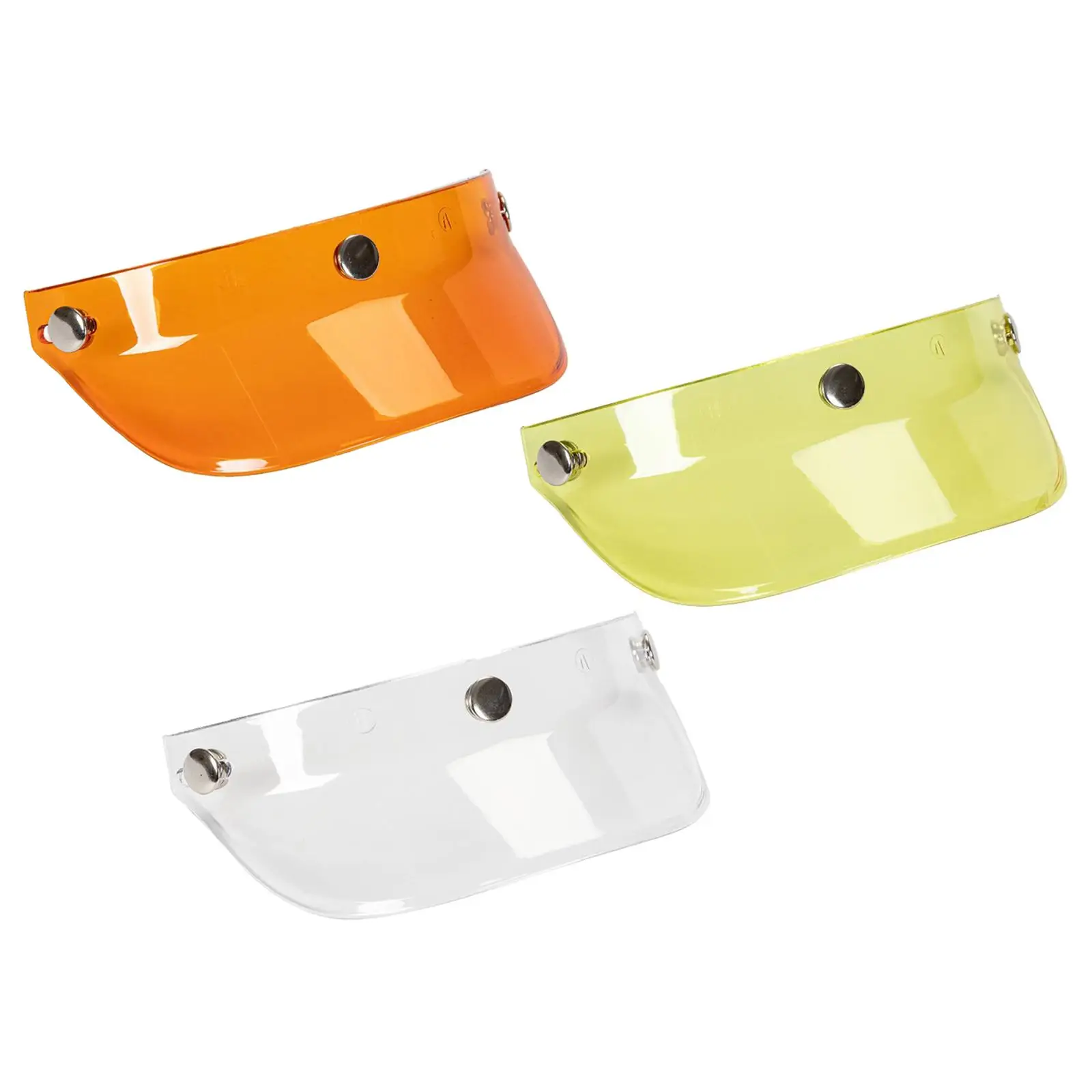 Viseira de capacete de motocicleta Peak 3-Snap Universal Sun Shade substitui