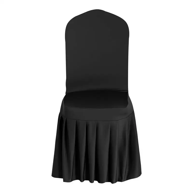 30 Pcs Black Chair Covers, Polyester Spandex Chair Cover, Stretch Slipcovers for Wedding Party Dining Banquet Flat-Front Chair Covers, Fits Chair Measures up to 20.08 x 17.72 x 37.4 inch