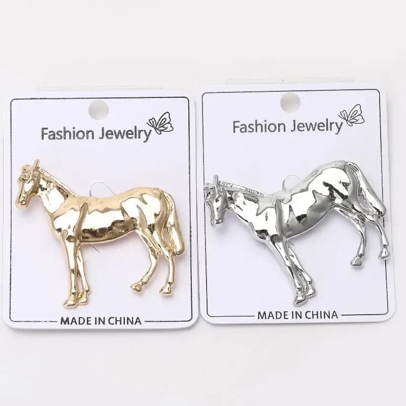 1 قطعة دبابيس الحيوان للجنسين موضة دبابيس الحصان لامعة للنساء اكسسوارات الحفلات عادية هدايا الأصدقاء الفاخرة