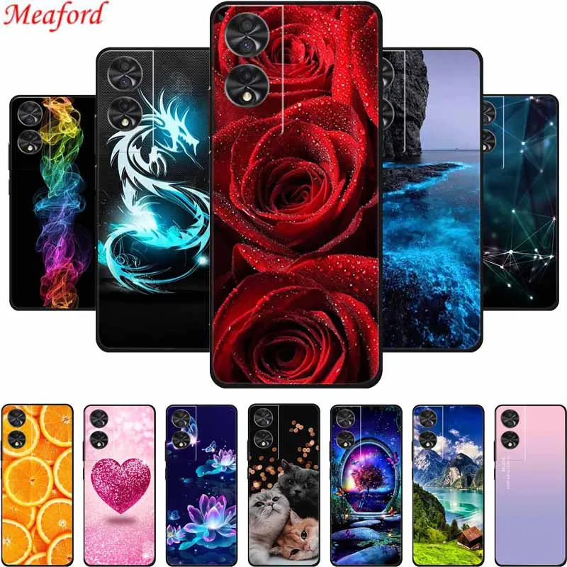 TCL 40 NxtPaper 뒷면 커버 케이스 용 전화 케이스 TCL 40 NxtPaper 케이스 용 충격 방지 검정색 실리콘 소프트 Funda 6.78 "Coque Capas