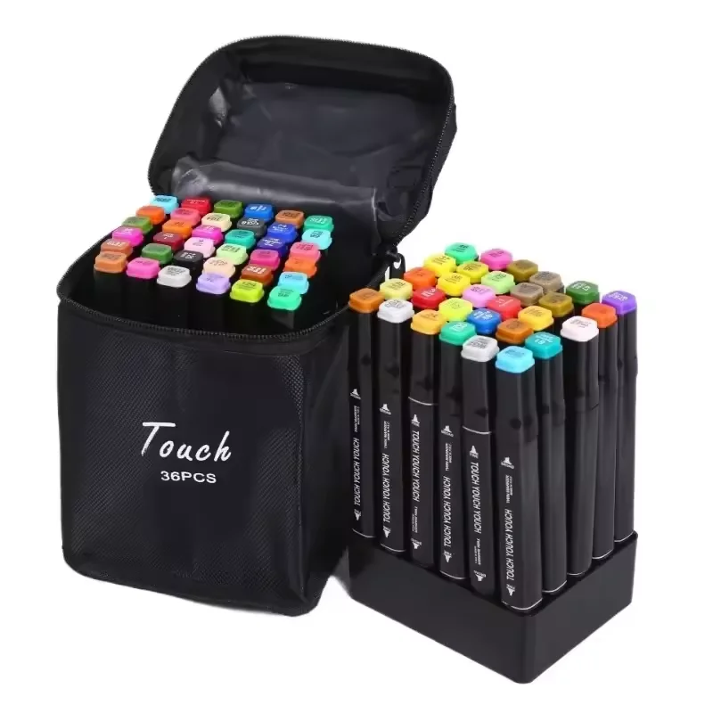 

36 Colors Dual Tip Alcohol Art Markers Set, Professional Sketch Pens for Drawing/Sketching/Manga, Makers for Adult & Students