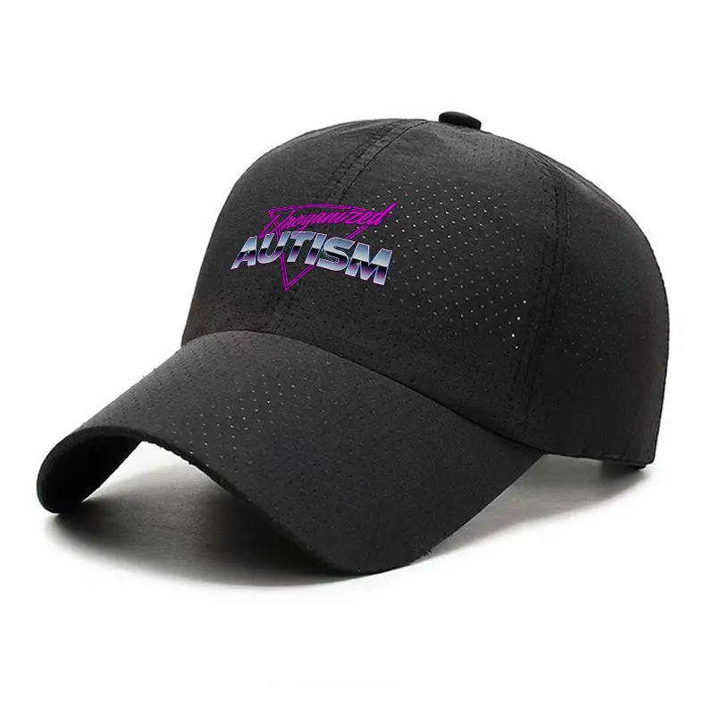 Weaponized Autism Quick Dry Baseball Cap Breathable Adjustable Outdoor Sports Hat for Adults