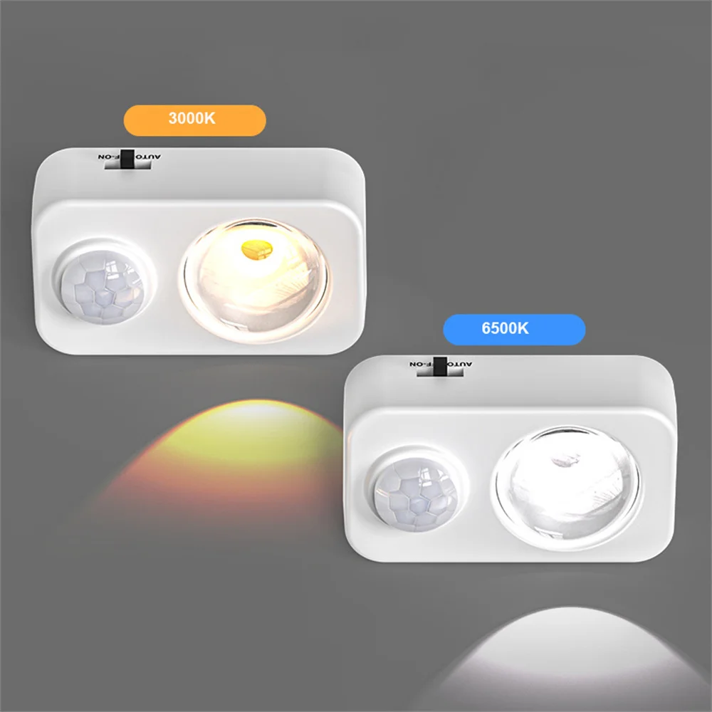 USB Rechargeable PIR Motion& Light Sensor Mini Led Cabinet Light Emergency Light for Kitchen,Stair,Corridor