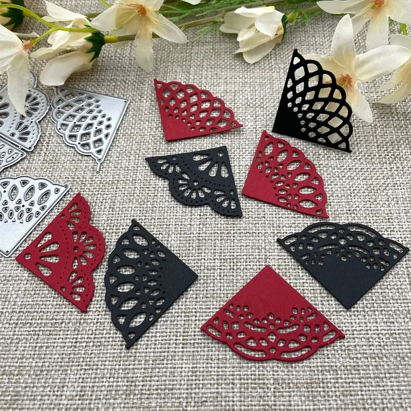 Spitzenecken Metall Stanzformen Schablonen für DIY Scrapbooking dekorative Prägung Handwerk Stanzschablone Form