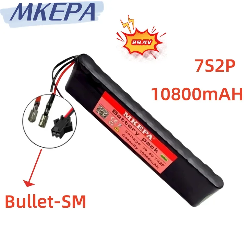 29.4V 10800mAH18650 lithium-ion battery 7s2p 29.4V 10.8A lithium-ion battery durable and free of charge for transportation