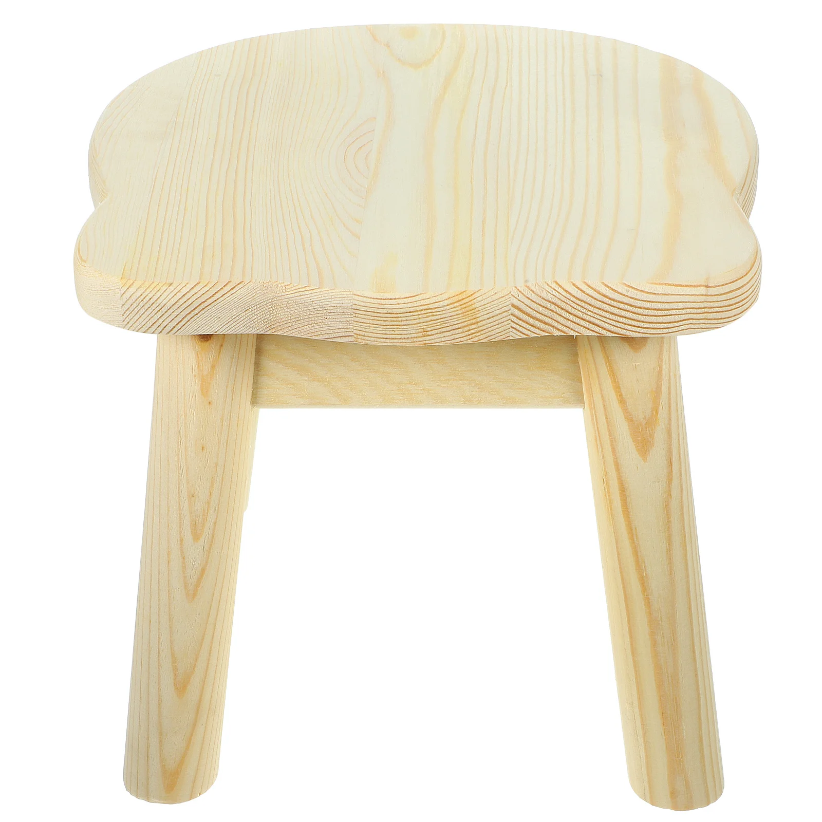 

Cute Wooden Stool Safe Non-Slip Design Small Round Stool for Bathroom Kitchen Bedroom Use