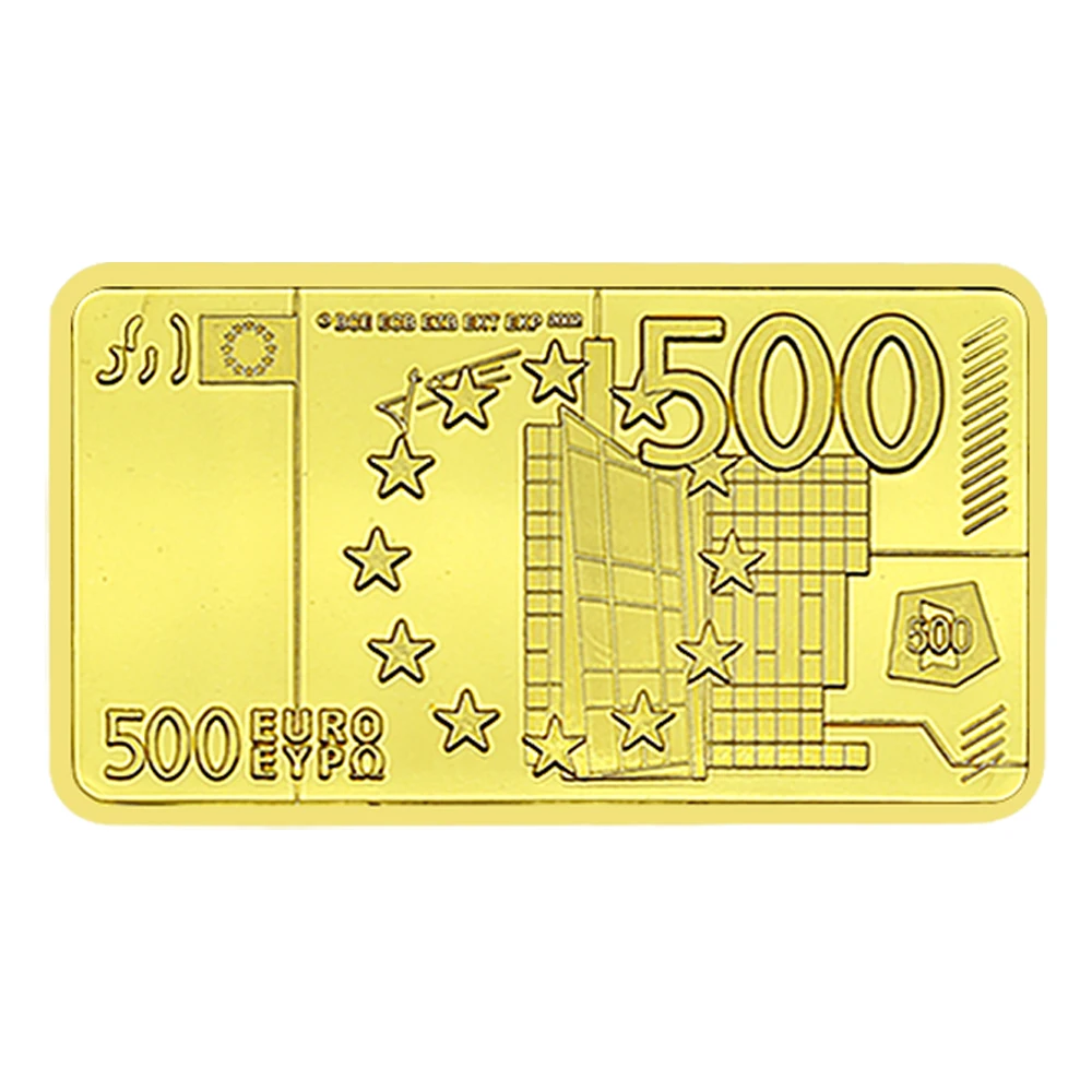 مجموعة عملات معدنية ذهبية ، ديكور منزلي ، هدية العيد ، 500 يورو