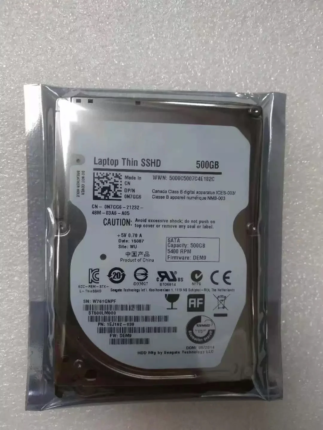 for Seagate ST500LM000 2.5inch SSHD 2.5 inch SSHD SATA serial ultra-thin 7mm solid state hybrid hard drive