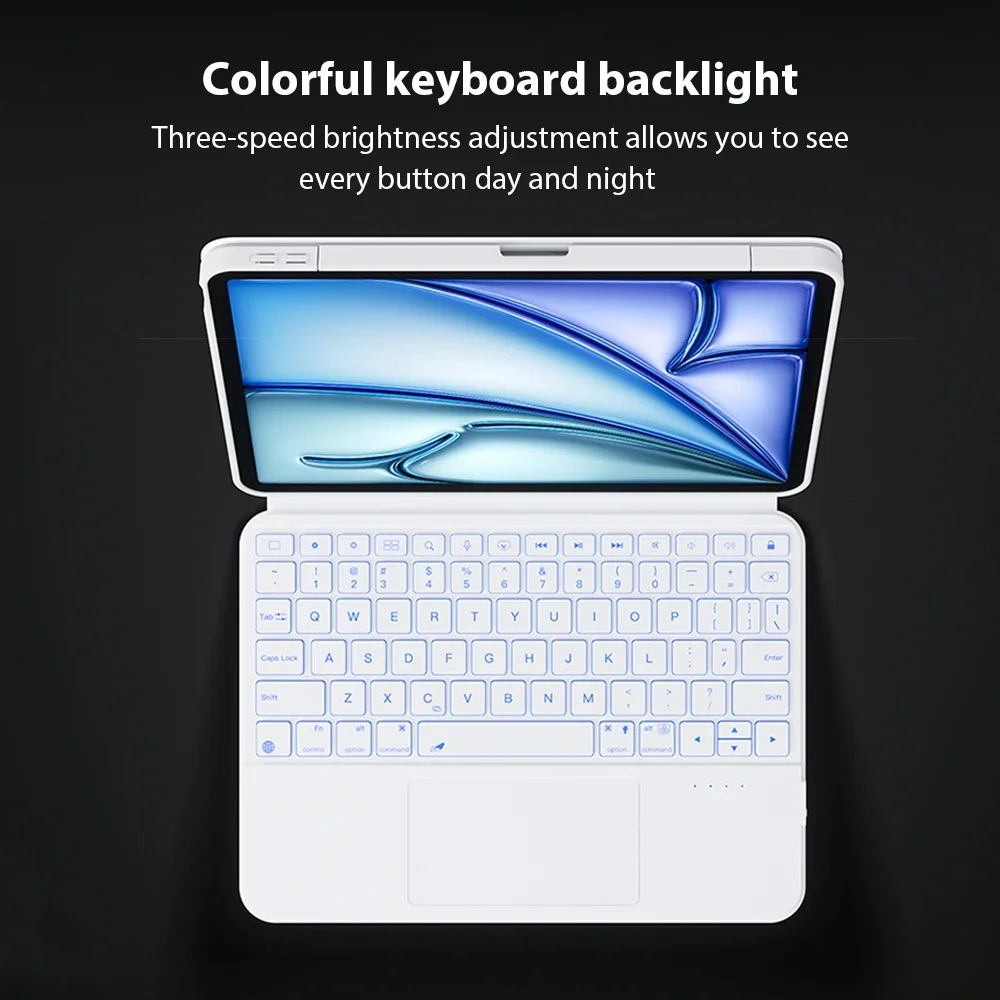 Magic Keyboard For iPad Pro 13 12.9 11 M2 M4 2024 10th Generation 10.9 Bluetooth Keyboard Case For Air 6 5 4 7th 8th 9th 9 Cover