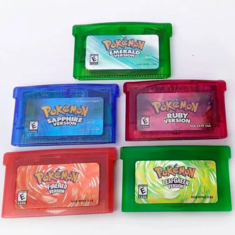 GBA Games Pokémon Series 32 بت لعبة فيديو Cartridge Pokémon Ruby Emerald Chlorophyll Sapphire Fire Red English Ver #1