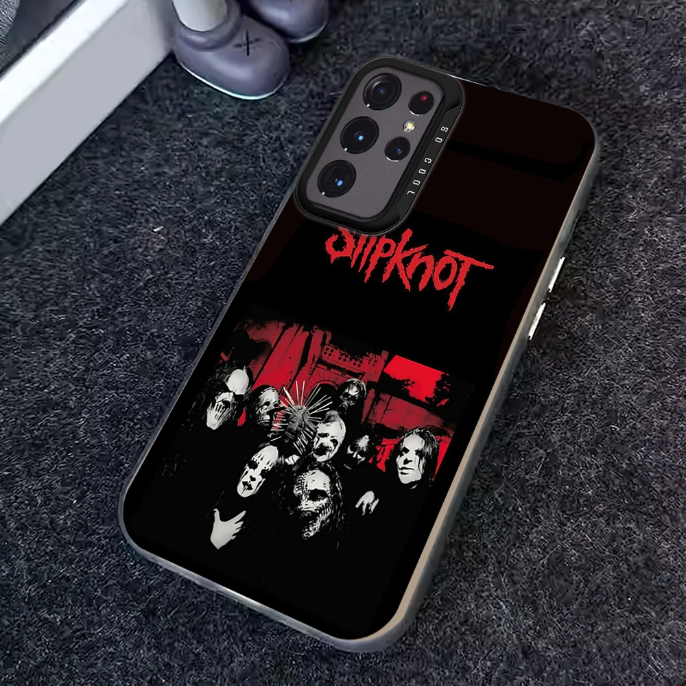 Band S-Slipknot Iowa Phone Case For Samsung Galaxy S24 S23 S22 Plus Ultra FE A71 A55 A54 A53 Laser Cover IMD Color