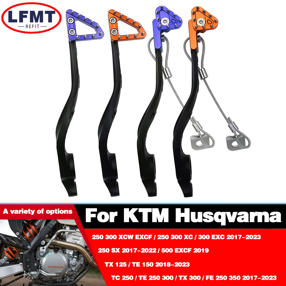 

For KTM SX250 XCW250 XCW300 EXC300 EXCF250 EXCF300 XC250 XC300 2017-2023 EXCF500 2019 Motocros Accessories Rear Foot Brake Lever