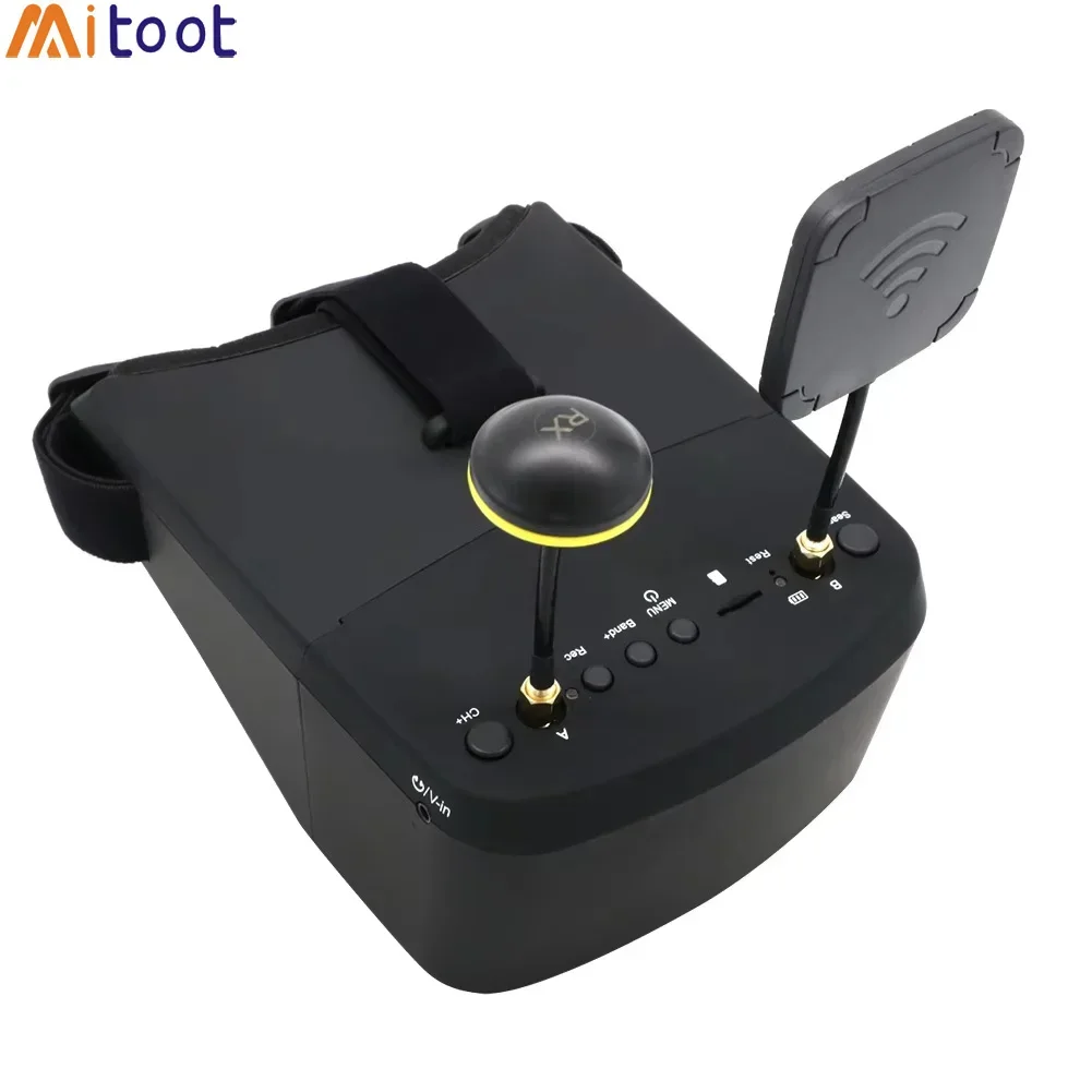 SkyDElLS800D 5 Inch 800*480 FPV Video Goggles 5.8G 40CH HD DVR Built-in Battery For RC Model Racing Drone
