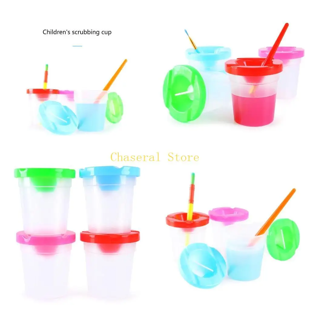 E7ce kleuterschool Kinderen benodigdheden voor creatief geen spill schilderbekergereedschap voor meer dan 12 mont