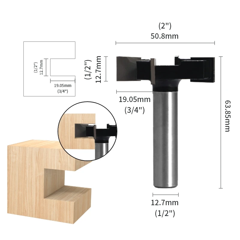 YUSUN Z4 Slotting Bit With Four Carbide Router Bit Woodworking Milling Cutter For Wood Bit Face Mill End Mill Tools