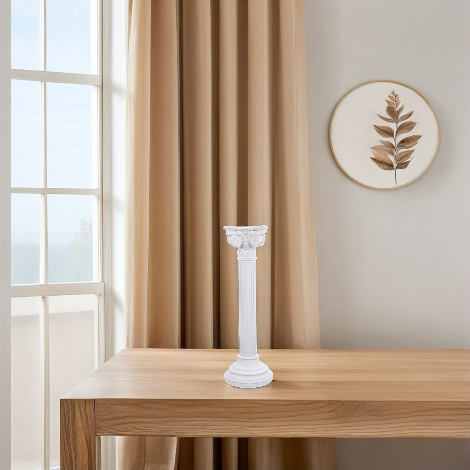 

Elegant Roman Column Decoration Resin Pillar Home Office Decorative Artistic Design European Style Handcrafted White Wedding