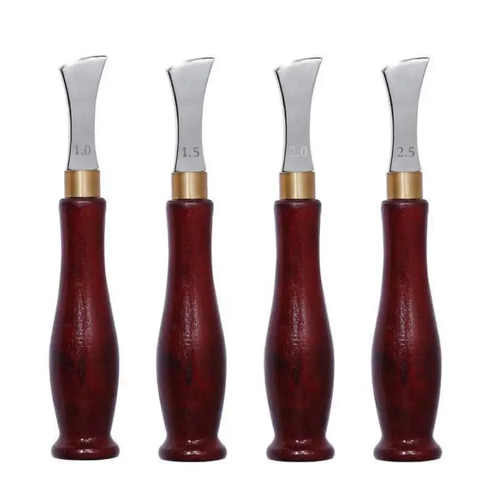 Leather Creaser Arch Edge Sector Shallow Groove Edges Cold Hot Pressure Line Punch Embedding Thread Leathercraft Tools 1.0-2.5Mm