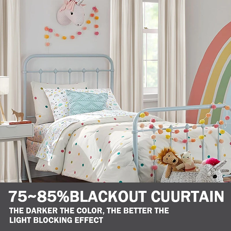 Blackout Kids Curtains for Bedroom Living Room Thermal Insulated Curtains for Girls Window Treatment Customize Size