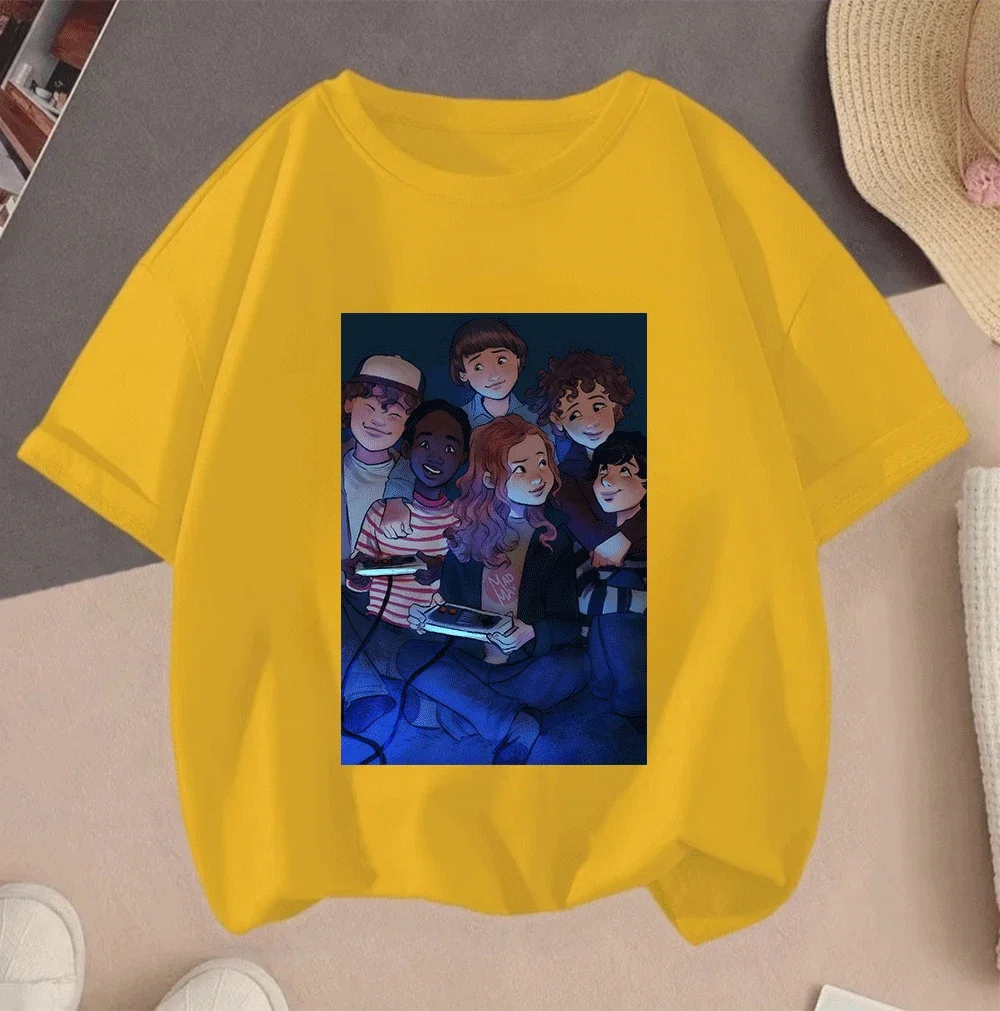 

2026Newhotcasualsummerkidsstrangerthingscartoonshort Sleevetee Forboysgirlsteenager