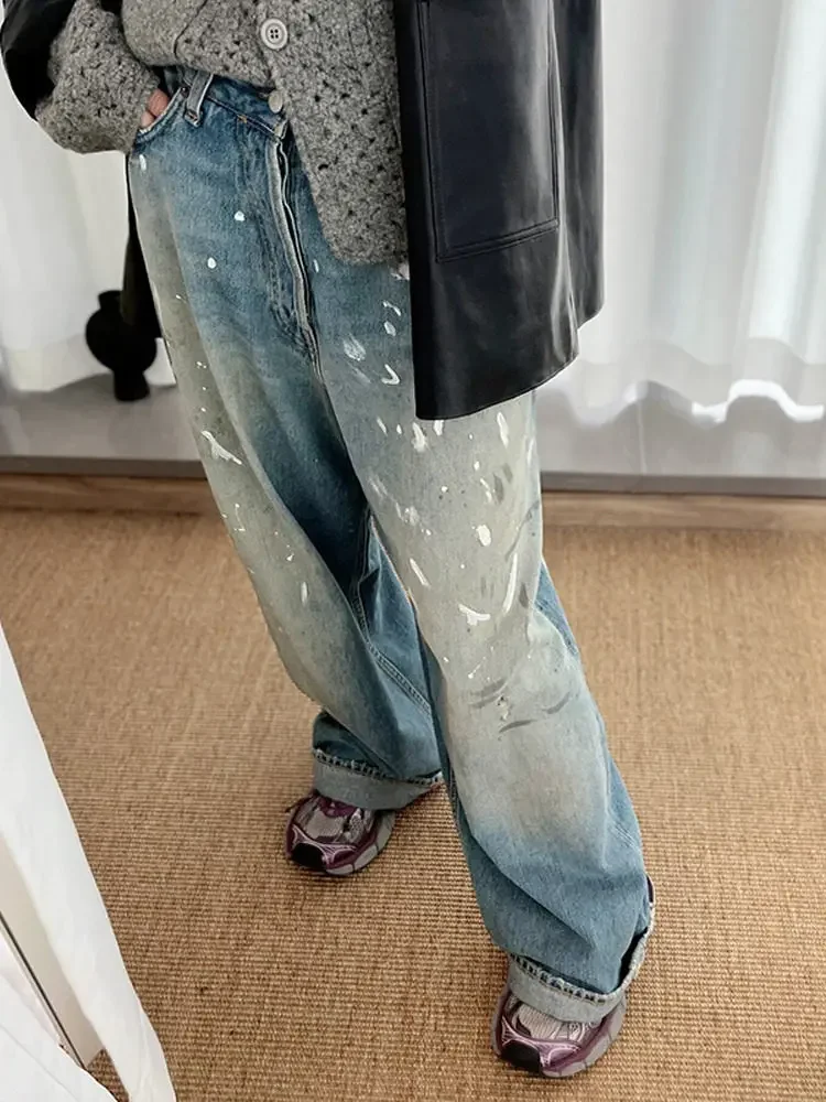 Ac 24SS baggy handmade old jeans