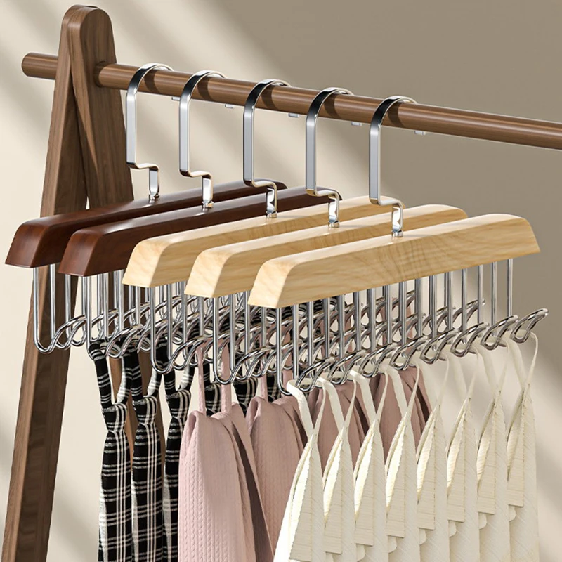 1 pcs household multifunctional hooks multi-pants clip organizer clothes hanger stainless steel clothes drying rack with 8 hooks