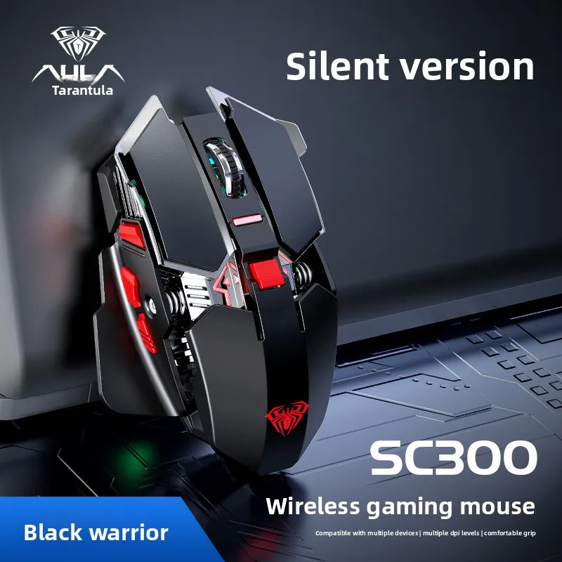 AULA SC300 Mouse para jogos sem fio sem fio pc mause USB souris sans fil computador ergonômico mouse sem fio raton laptop
