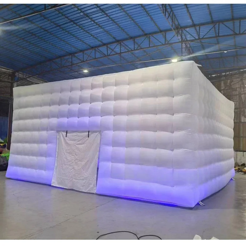 Night Club Disco 8x8x4m Large White Inflatable  Cube Party Tent Cube Wedding Tent Square Gazebo Event Shelter Portable Pavilion