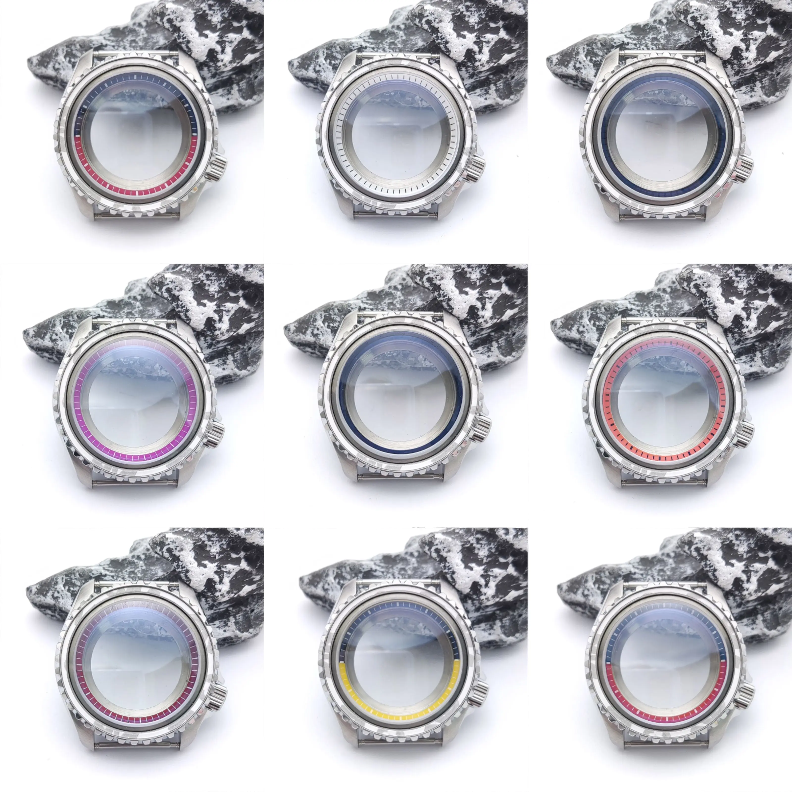 

Детали для часов, твердый корпус из полированной нержавеющей стали 42 мм, серебряный ободок для NH35/36, детали механизма, аксессуары, мужской чехол для дайвинга